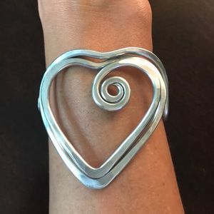Unique Heart Bracelet Made from Recycled Cans